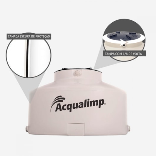 Caixa D`Água De Polietileno Água Limpa 500l Acqualimp - Imagem principal - 9279be47-73a8-4424-8d82-f973de22a1e3